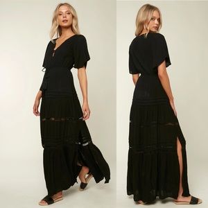O’Neil Vivie Black Maxi Beach Dress